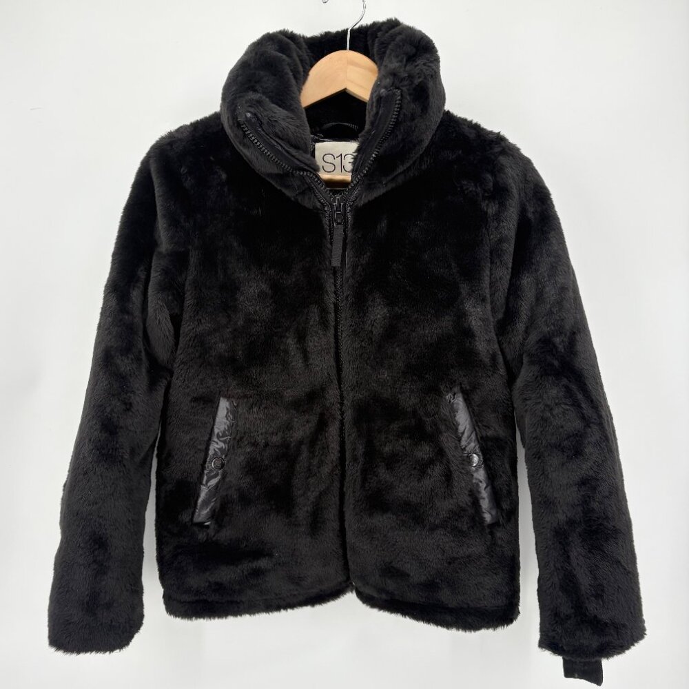SAM S13 women's Faux Fur Black Jacke